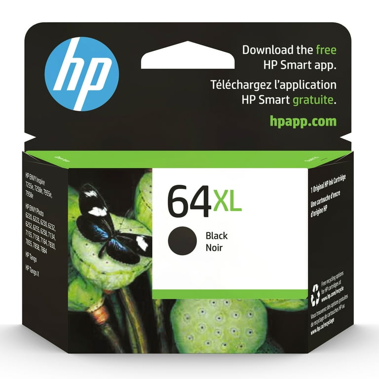HP 64XL, (N9J92AN) High-Yield Black Original Ink Cartridge HP 64XL, (N9J92AN) High-Yield Black Original Ink Cartridge