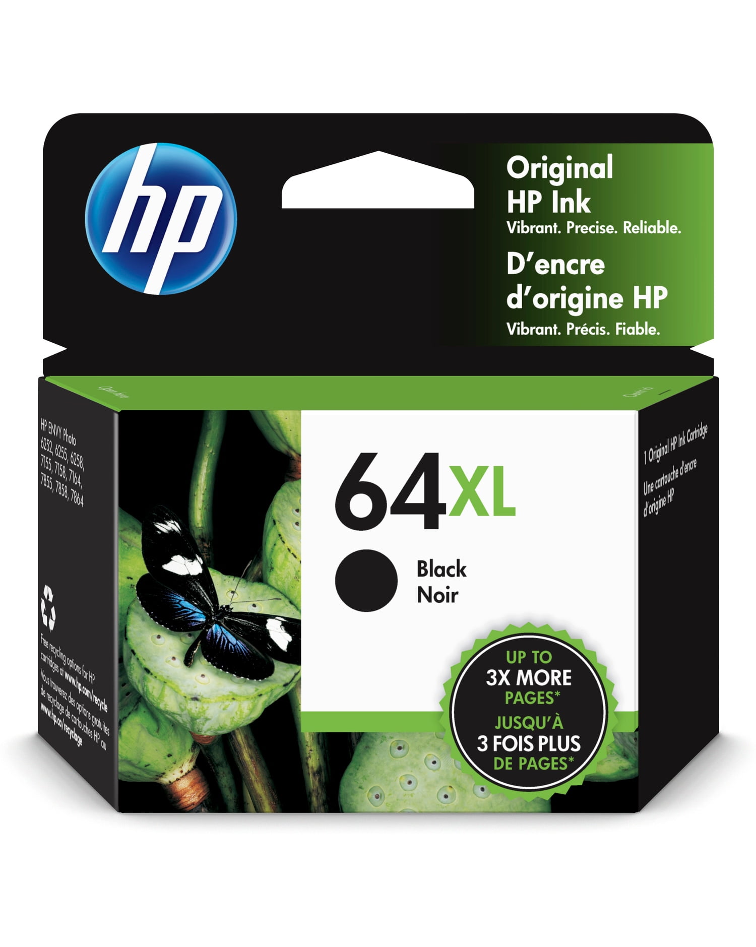 HP 64XL High Yield Tri-color Original Ink Cartridge, Eco HP 64XL High Yield Tri-color Original Ink Cartridge, Eco