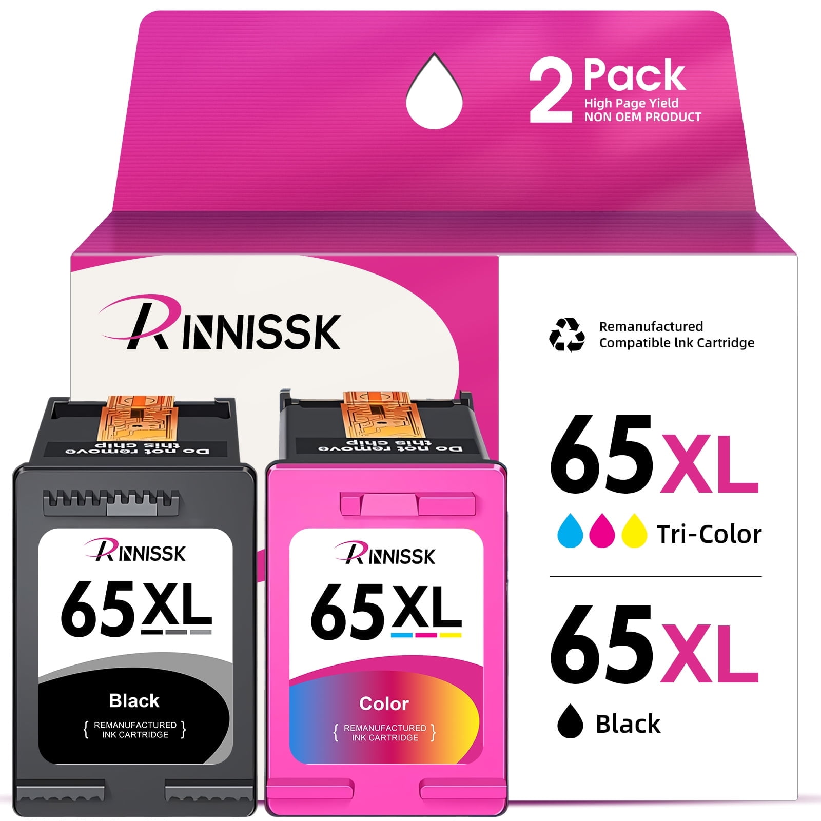 HP 65 Ink Cartridges Black and Color (Tricolor) Printer Ink HP 65