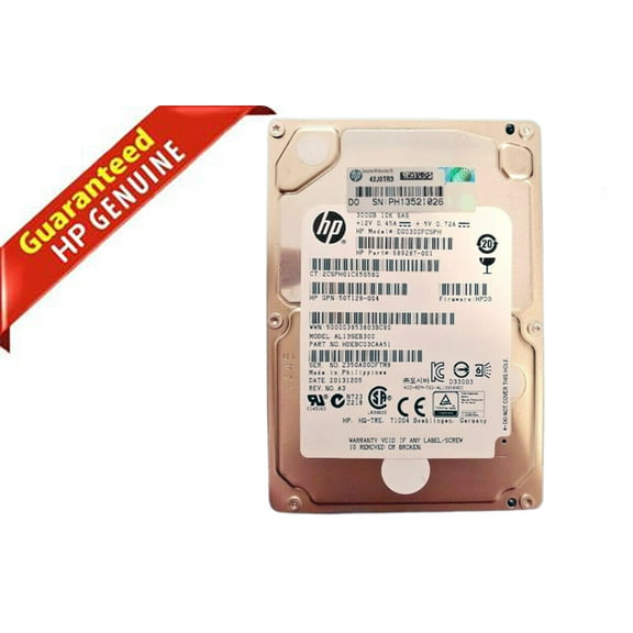 Pre-Owned HP 653955-001 EG0300FCSPH 300GB 10K RPM SAS 2.5" HDD 689287-001 Used