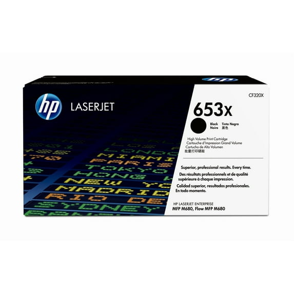 HP 653X High Yield Black Original LaserJet Toner Cartridge, ~21,000 pages,