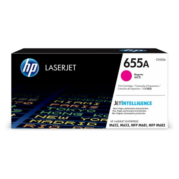 HP 655A Magenta Original LaserJet Toner Cartridge, ~10,500 pages, CF453A