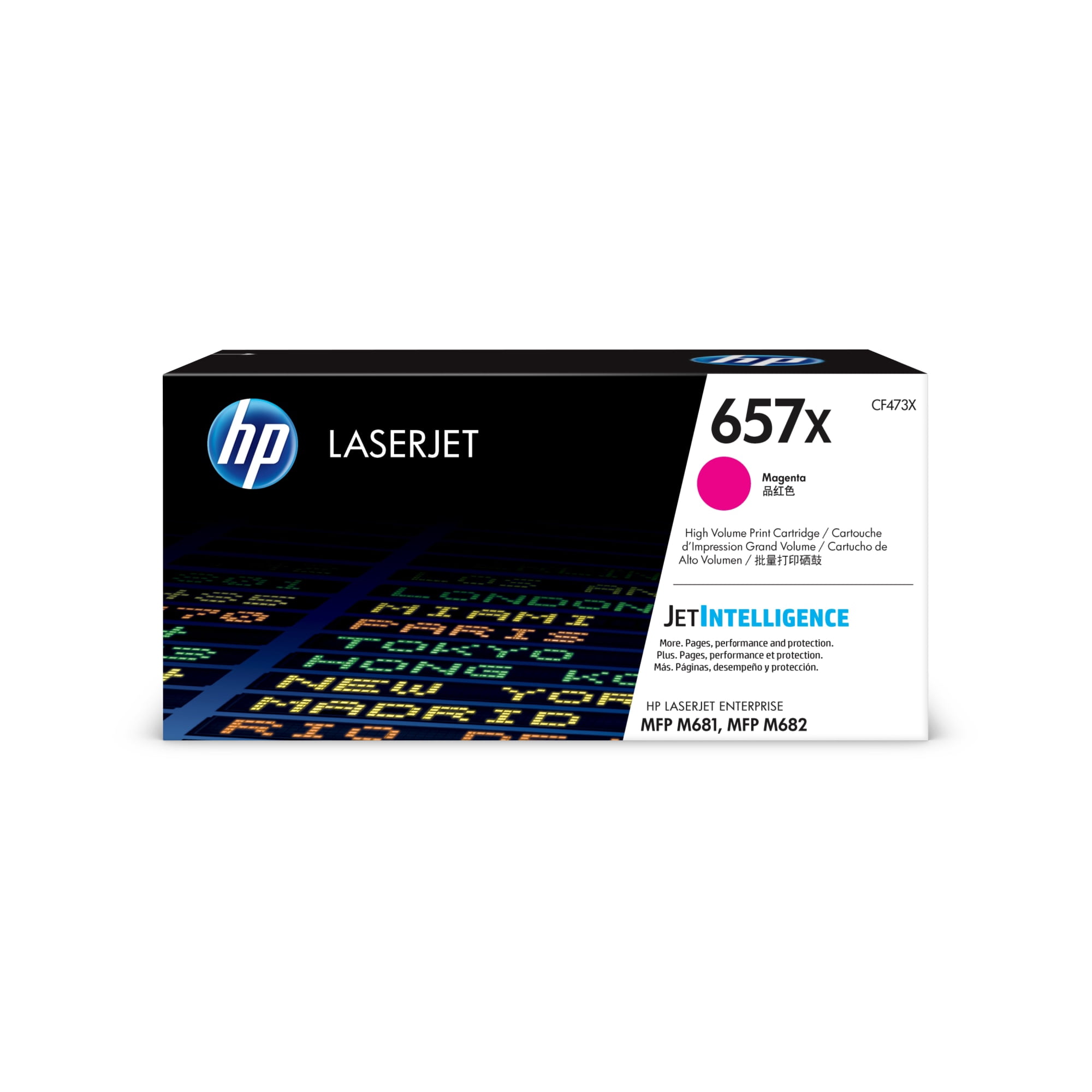 HP 657X Magenta High-Yield Toner Cartridge | Works Color LaserJet Enterprise MFP M681, M682 Series | CF473X