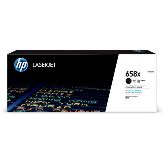 HP 658X High Yield Black Original LaserJet Toner Cartridge, ~33,000 pages,