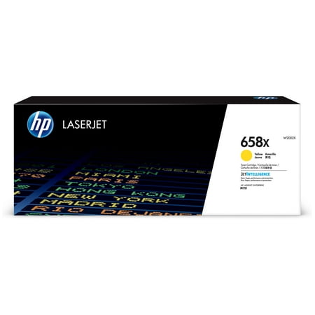 HP 658X High Yield Yellow Original LaserJet Toner Cartridge, ~28,000 pages,