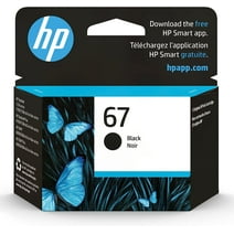 HP 67 Ink Cartridges for HP 67 Black Ink Cartridge, 1 Black