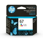 HP 67 Tri-Color Ink Cartridge for HP Printers | Works with DeskJet 1255, 2700, 4100 Series; ENVY 6000, 6400 Series | Eligible for Instant Ink | 3YM55AN | Packaging May Vary