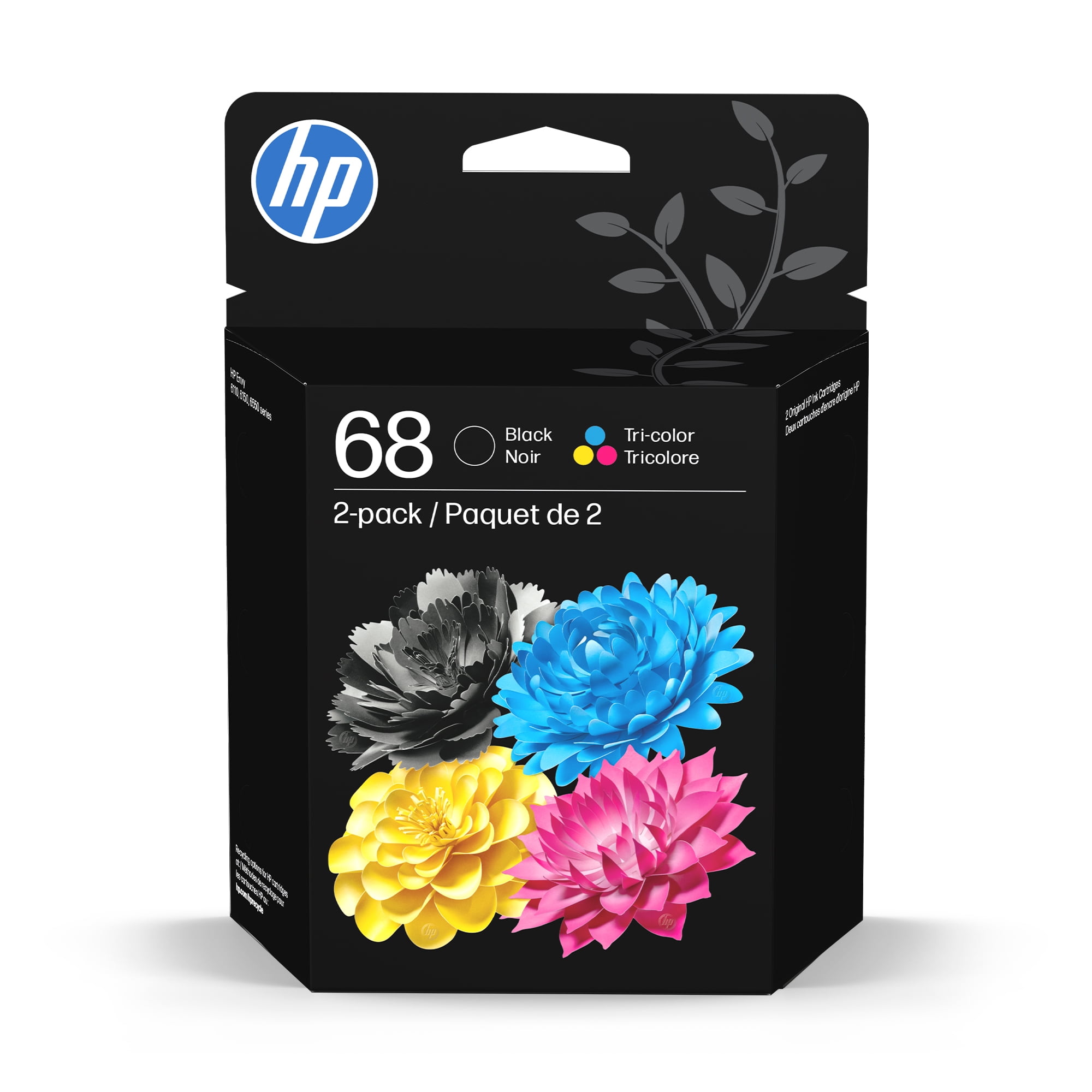 HP 68 Black/Tri-color Original Ink Cartridge2-pack