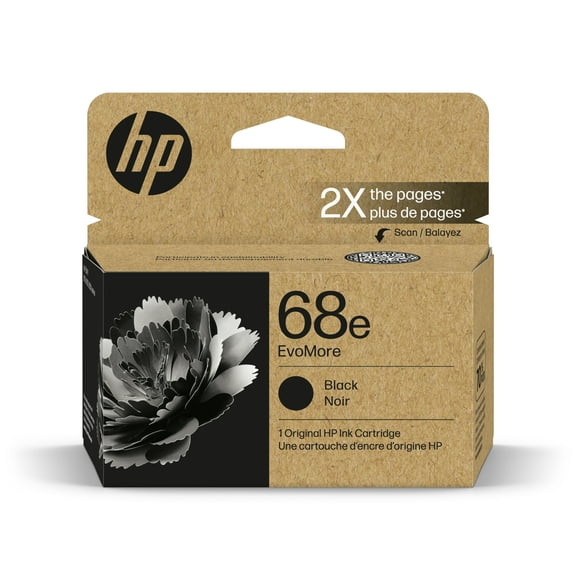 HP 68e Black EvoMore Ink Cartridge, 320 Pages, (7FP22TN)