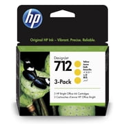 HP 712 3-pack 29-ml Yellow DesignJet Ink Cartridge, 3ED79A