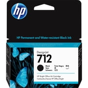 HP 712 38-ml Black DesignJet Ink Cartridge, 3ED70A