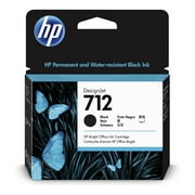 HP 712 80-ml Black DesignJet Ink Cartridge, 3ED71A