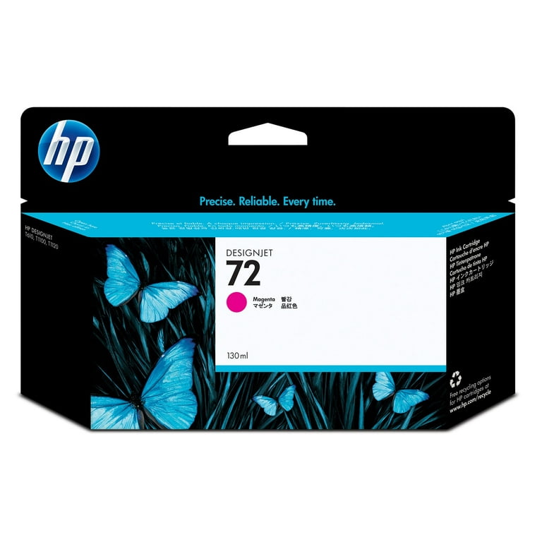 HP DesignJet Ink Cartridge, 72 130-ml Magenta, C9372A