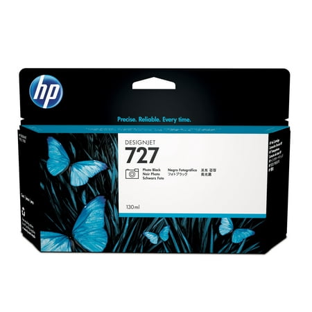 HP 727 130-ml Photo Black DesignJet Ink Cartridge, B3P23A