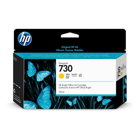 HP 730 130-ml Yellow DesignJet Ink Cartridge, P2V64A