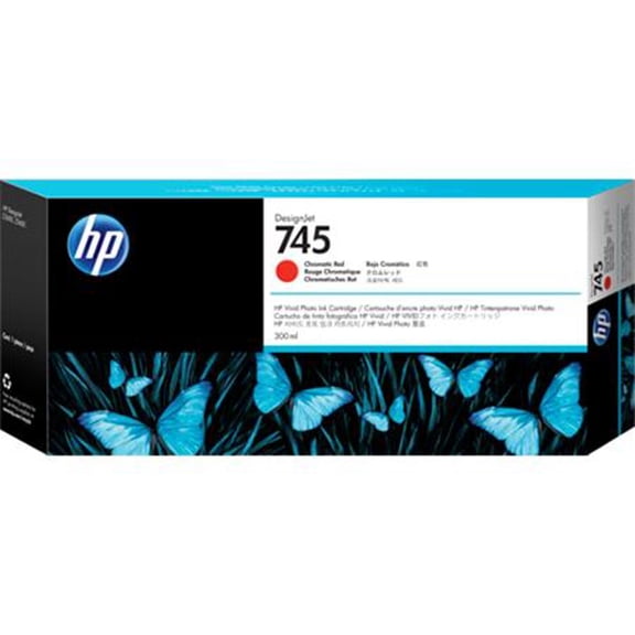 HP 745 Chromatic Red High-Yield Ink Cartridge, F9K06A
