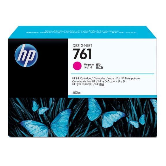 HP 761 400-ml Cyan DesignJet Ink Cartridge, CM994A