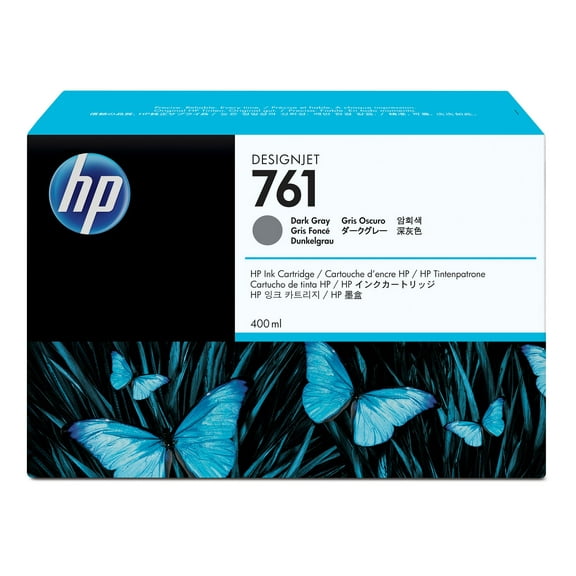 HP 761 400-ml Dark Gray DesignJet Ink Cartridge, CM996A