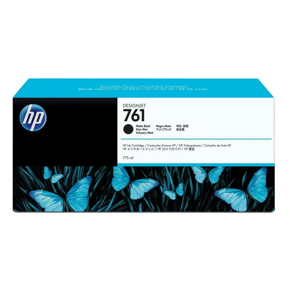 HP 761 775-ml Matte Black DesignJet Ink Cartridge, CM997A