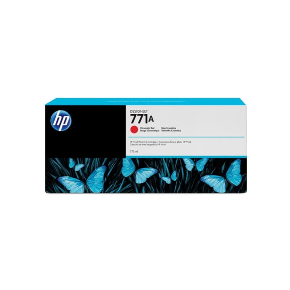 HP 771A 775-ml Chromatic Red DesignJet Ink Cartridge, B6Y16A