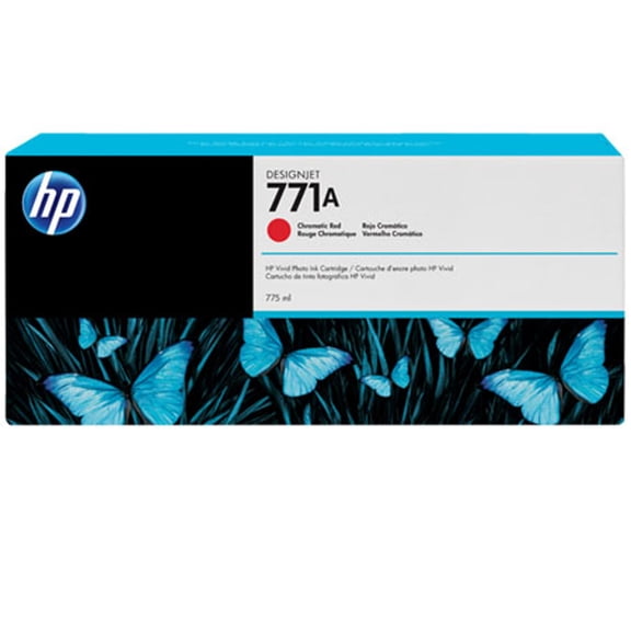 HP 771A 775-ml Chromatic Red DesignJet Ink Cartridge, B6Y16A