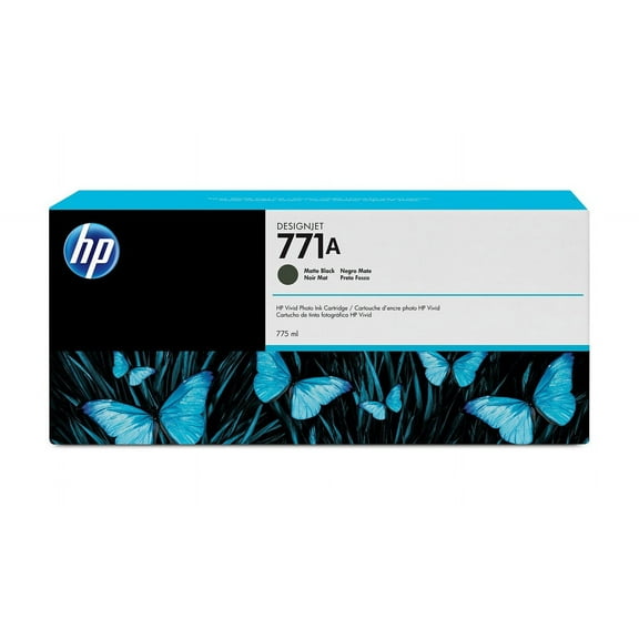 HP 771A 775-ml Matte Black DesignJet Ink Cartridge, B6Y15A