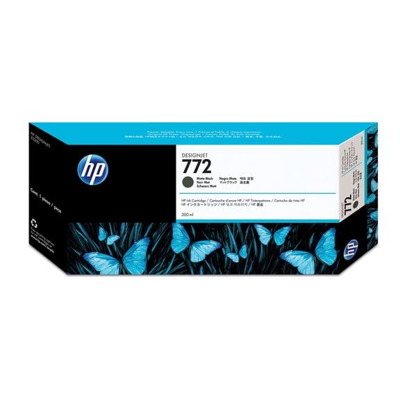 HP 772 300-ml Matte Black DesignJet Ink Cartridge, CN635A