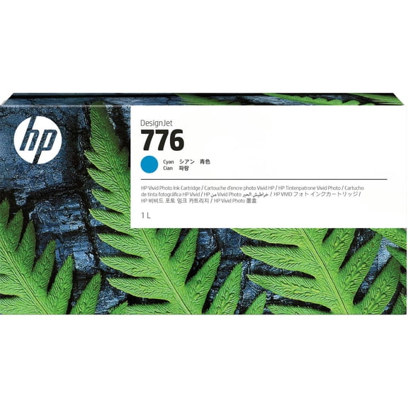 HP 776 1L Cyan Ink Cartridge for DesignJet Z9+ Pro 64" Printer