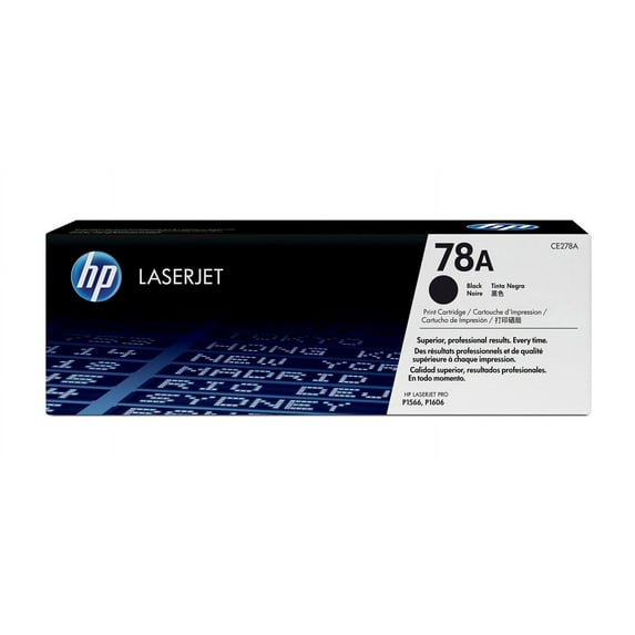 HP 78A Black Original LaserJet Toner Cartridge, ~2,100 pages, CE278A