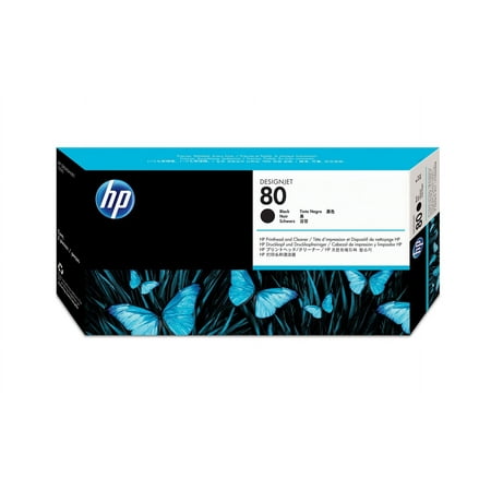 HP 80 Black DesignJet Printhead and Printhead Cleaner, C4820A