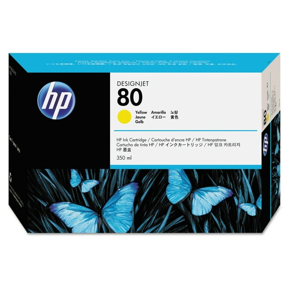 HP 80, (C4848A) Yellow Original Ink Cartridge