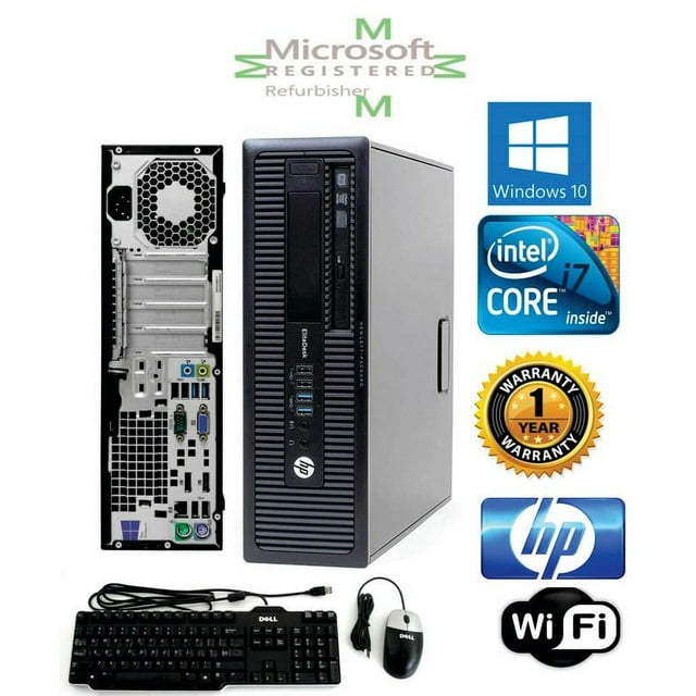 HP 800 G1 DESKTOP COMPUTER SFF i7 3.40GHZ WINDOWS 10 Pro 64 16GB RAM