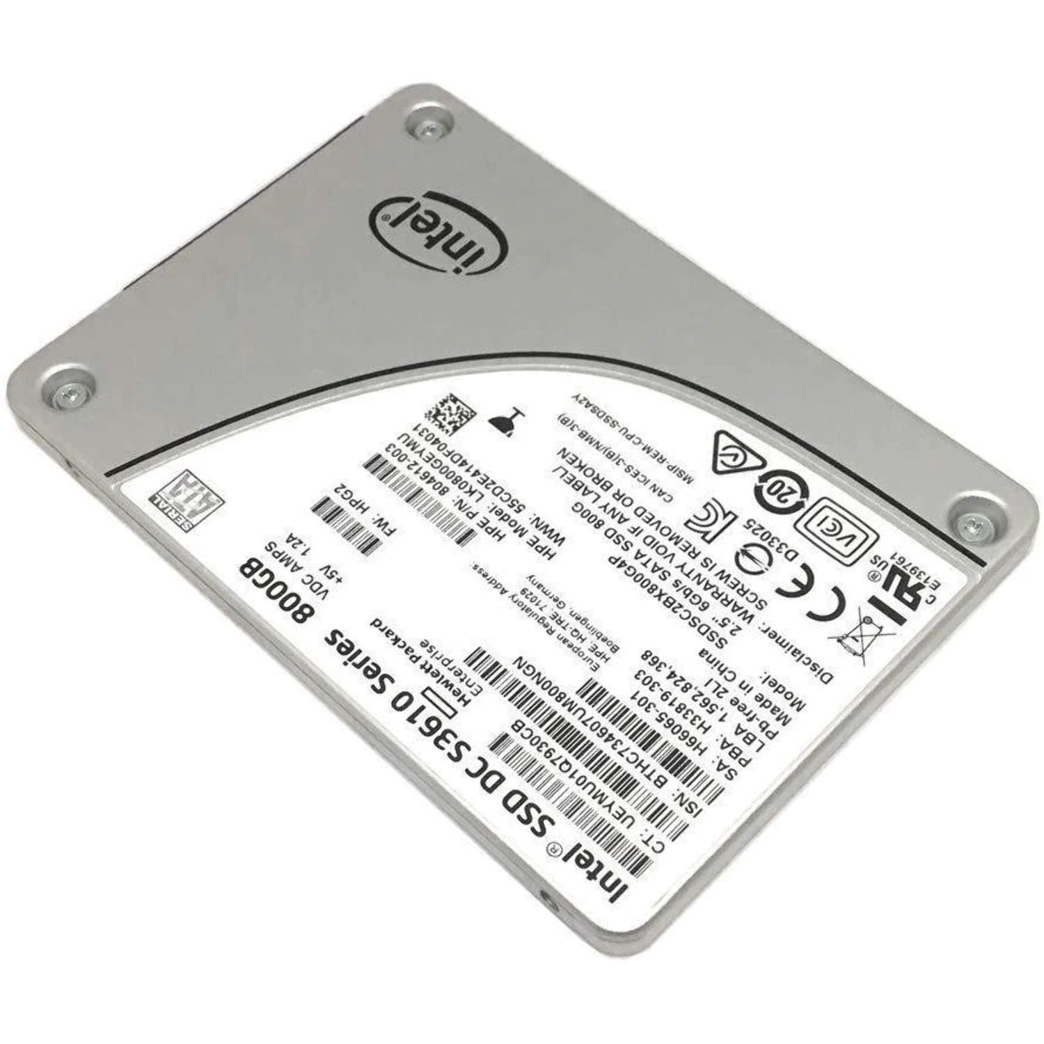 HP 804612-003 Intel DC S3610 Series 800GB 2.5-inch 7mm SATA III MLC (6.0Gb/s) Internal Solid State Drive (SSD) SSDSC2BX800G4P