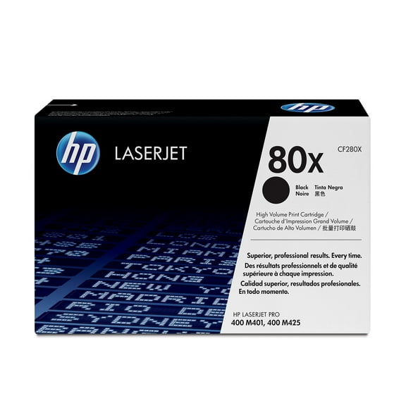 HP 80X High Yield Black Original LaserJet Toner Cartridge, ~6,900 pages, CF280X