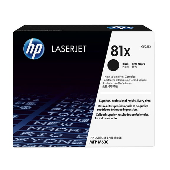 HP 81X High Yield Black Original LaserJet Toner Cartridge, ~25,000 pages, CF281X