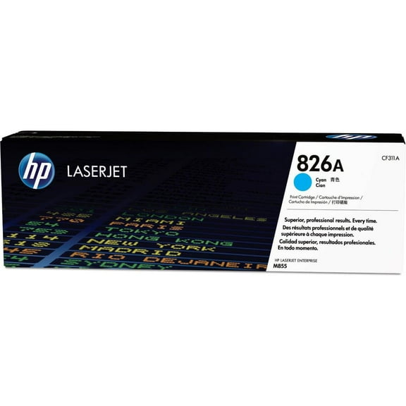 HP 826A Cyan LaserJet Toner Cartridge, 31,500 Pages