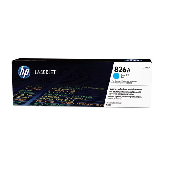 HP 826A Cyan Original LaserJet Toner Cartridge, ~31,500 pages, CF311A