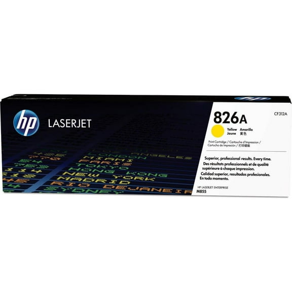 HP 826A Yellow LaserJet Toner Cartridge, 31,500 Pages
