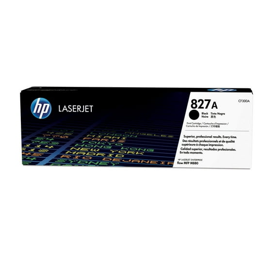 HP 827A Black Original LaserJet Toner Cartridge, ~29,500 pages, CF300A