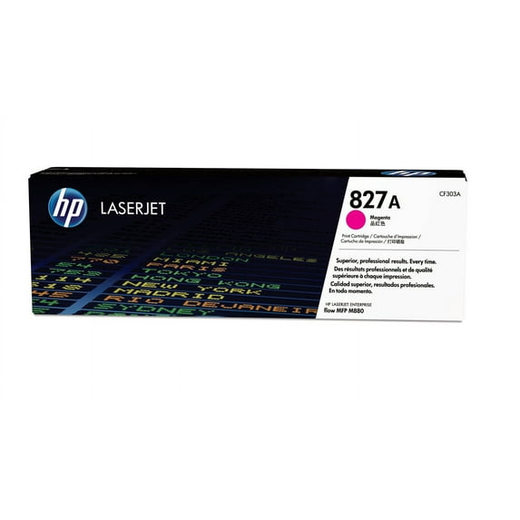 HP 827A Magenta Original LaserJet Toner Cartridge, ~32,000 pages, CF303A