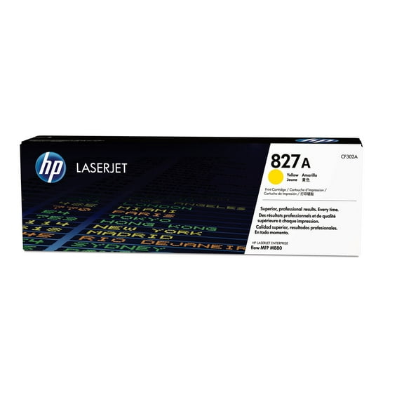 HP 827A Yellow Original LaserJet Toner Cartridge, ~32,000 pages, CF302A