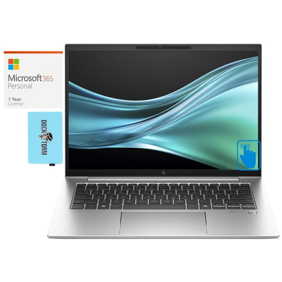 HP 840 G11 Home/Business Laptop (Intel Core Ultra 7 155U 12-Core, 14.0in 60 Hz Touch Wide UXGA (1920x1200), Intel Graphics, Win 11 Pro) with Microsoft 365 Personal , Dockztorm Hub