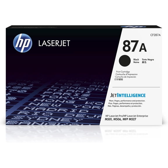 HP 87A Black Toner Cartridge Works LaserJet Enterprise M506 Series, MFP M527 Series, H M501 Series CF287A (Sold without manufacturer warranty)