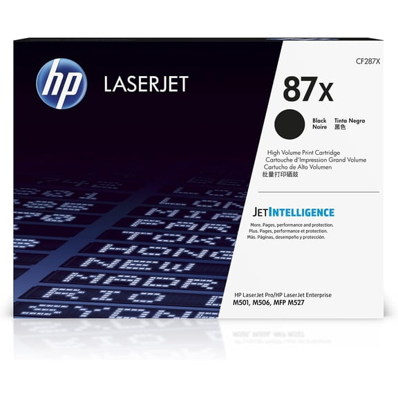 HP 87X Black High-Yield Toner Cartridge Works LaserJet Enterprise M506 Series, MFP M527 Series CF287X (Sold without manufacturer warranty)