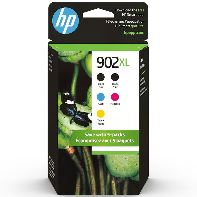 HP 902XL Black/Cyan/Magenta/Yellow Ink 6ZA01AN#140 - Walmart.com