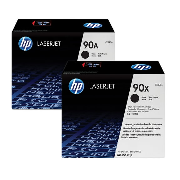 HP 90A Black Original LaserJet Toner Cartridge, ~10,000 pages, CE390A
