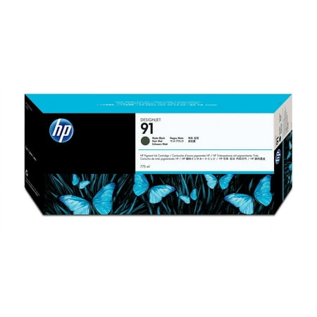 HP 91 775-ml Matte Black DesignJet Pigment Ink Cartridge, C9464A