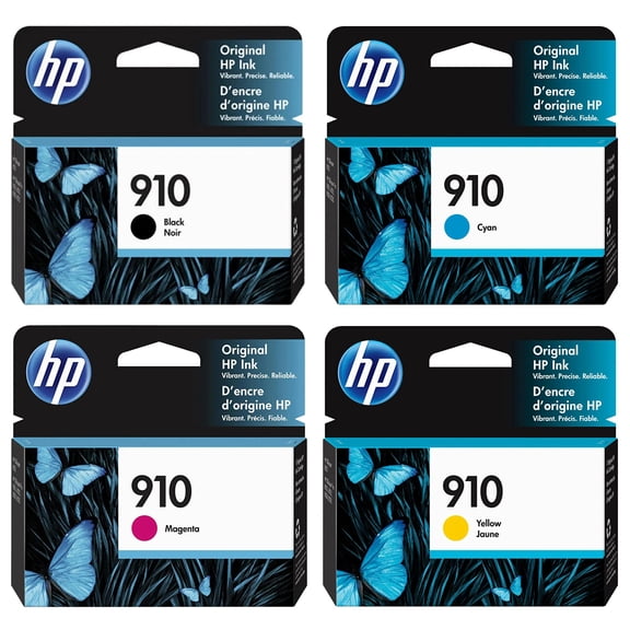 HP 910 Original 4-Color Ink Cartridge Bundle for OfficeJet Pro 8025 & 8035 Printers