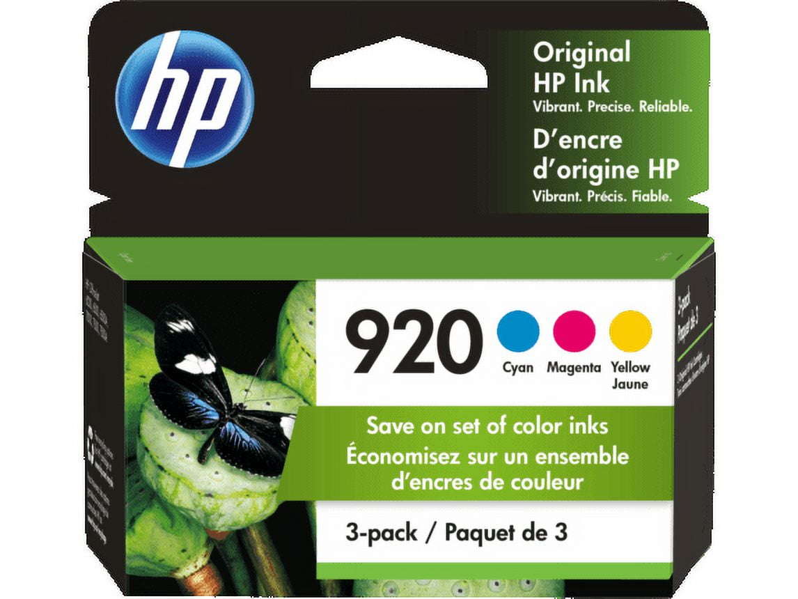 HP 920 Cyan/ Magenta/Yellow, Original Ink Cartridge, 3-Pack