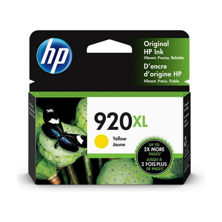 HP 920XL High-Yield Yellow Ink Cartridge, 700 Pages, (CD974AN#140)